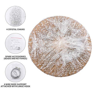 Butterflyevent Acrylic Chandelier Style Drape Suspended Cake swing 45cm Round cake plate stand