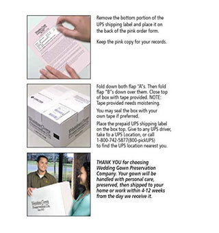 Wedding Gown Preservation Kit, Prepaid Dress Cleaning and Preserving