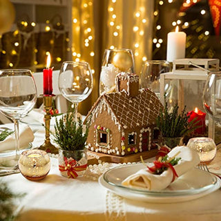 LAMORGIFT Votive Candle Holders 12pcs - Gold Centerpiece Table Decorations for Engagement Party, Birthday Party Decorations for Women, Wedding Table Centerpieces Also as Mini Glass Flower Vases