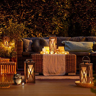 wooden candle lantern