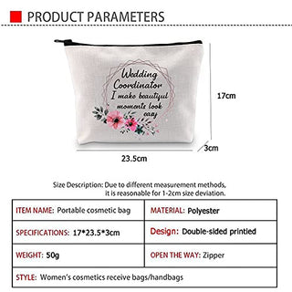 G2TUP Wedding Coordinator Gift Wedding Party Accessory Pouch I Make Beautiful Moments Thank You Planner (Wedding Coordinator Zip Bag)