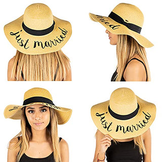 Embroidered Bridal Sun Hat - Just Married