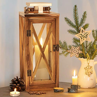wooden candle lantern