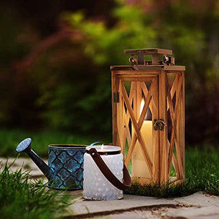 wooden candle lantern
