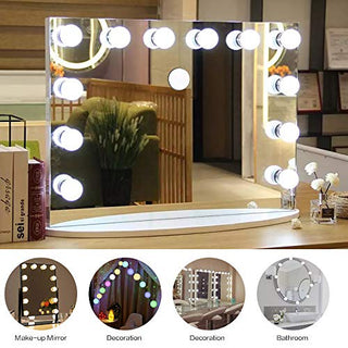 Vanity Lights, RGB Colorful DIY Hollywood Style LED Makeup Mirror Lights with 14 Dimmable Light Bulbs，USB Cable (Mirror Not Include)