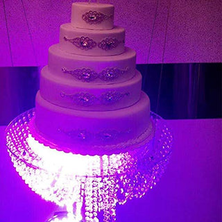 Hanging Crystal Cake Stand Romantic Acrylic Garland Suspended Cake Stand Chandelier Hanging Cake Rack Cake Swing Stand Dessert Display Stands for Tea Party Wedding and Birthday (Crystal)