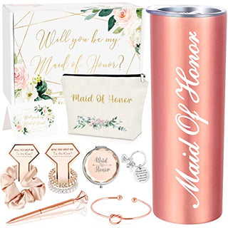 Homabachyco Maid of Honor Gifts - Will You be My Maid of Honor Gift Box - Maid of Honor Proposal Box for Bridal Party, Wedding or Bachelorette Party