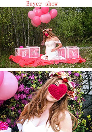 Vivivalue Rose Flower Crown Boho Flower Headband Hair Wreath Floral Headpiece Halo with Ribbon Wedding Party Festival Photos Pink