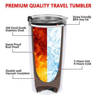Mr and Mrs Est 2021 Tumbler Set of 2, Stainless Steel Travel Tumbler Idea for Newlyweds Couples Wife Bride To Be Newly Engaged Bridal Shower, 20oz Insulated Tumbler for Wedding Engagement, Black&White