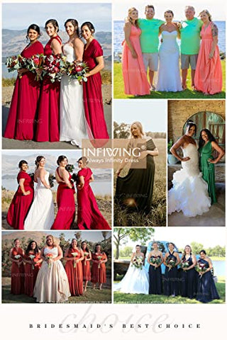 Women's Multiway Dresses,Dusty Blue Infinity Convertible Bridesmaid Dresses,Transformer Twist Wrap Long Maxi Dresses Gown