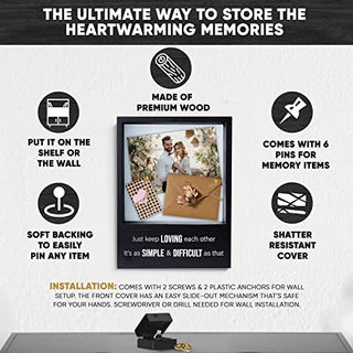 Ma Marry Engagement Gifts for Couples – Newly Engaged Couples Unique Wedding Gift Set with Engagement Gift Coffee Mugs, Shadow Box Frame, Coasters, Socks & Spoons - Cool Bridal Shower & Wedding Gifts