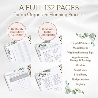 Wedding Planner Organizer | Engagement Diary Gift Book | Bride To Be Countdown Calendar