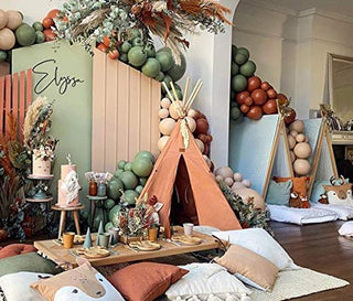 Light Brown Coffee with Sage Green Balloon Arch Kit for Party Birthday Wedding Engagement Anniversary Christmas Festival Picnic or Any Friends & Family Party Decorations