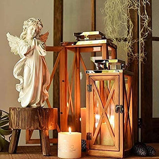 wooden candle lantern