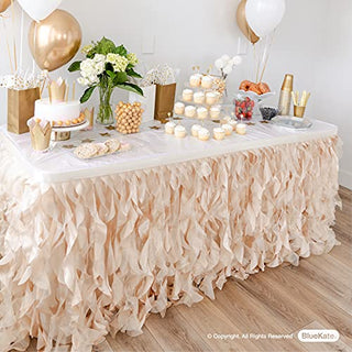 Champagne Gold Table Skirt. 6ft
