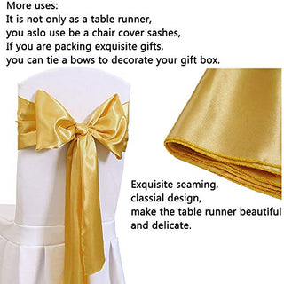 Gold table runners