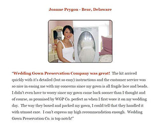 Wedding Gown Preservation Kit, Prepaid Dress Cleaning and Preserving