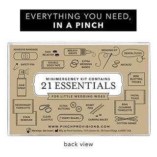 Pinch Provisions Minimergency Kit for Bridesmaids, Includes 21 Emergency Wedding Day Must-Have Essentials, Perfect Bridal Shower and Bridesmaids Proposal Gift - Champagne Glitter