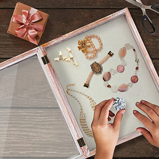 TJ.MOREE Flowers Shadow Box Display Case 11 x 14 Large Shadow Box Frame with Glass Window Door Deep Depth Picture Frame Wedding Bouquet Memorabilia Medals Photos Memory Box for Keepsakes - White Pink