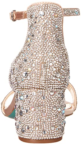 Blue by Betsey Johnson Women's Mari Heeled Sandal, Champagne, 8.5 W US