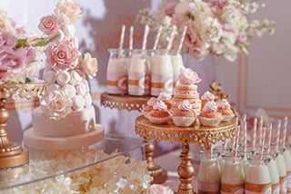 100 pink/gold straws