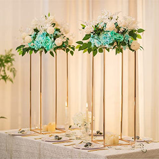 Flower Stands, set of 3 gold