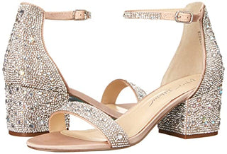 Blue by Betsey Johnson Women's Mari Heeled Sandal, Champagne, 8.5 W US