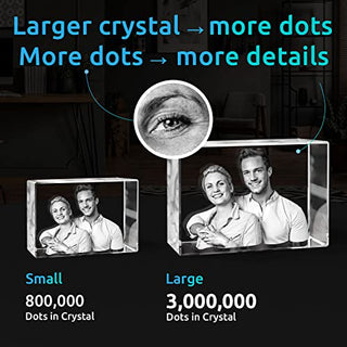 ArtPix 3D Crystal Photo, Personalized Mothers Day Gifts With Your Own Photo for Him, Her, Mom, Dad, 3D Laser Etched Picture, Engraved Crystal, Customized Memorial Anniversary Couples Gifts