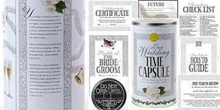 Wedding Time Capsule Personalized Keepsake Set - Bridal Shower Decorations - Wedding Gifts for Couple or Bride - Memory Storage Container Tin