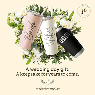 SassyCups Mother of the Groom Cup | Engraved Vacuum Insulated Stainless Steel Tumbler with Straw for Groom's Mom | Engagement Gifts | Mother of The Groom Gifts| Bridal Party Travel Mug