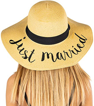 Embroidered Bridal Sun Hat - Just Married