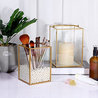 Hurricane Candle holders 2 gold