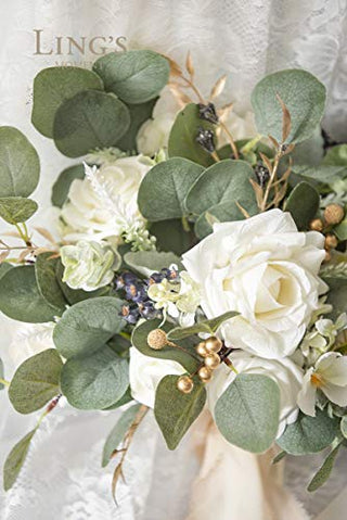 Ling's Moment Artificial Flowers Box Set for DIY Wedding Bouquets Centerpieces Arrangements Party Baby Shower Home Decorations