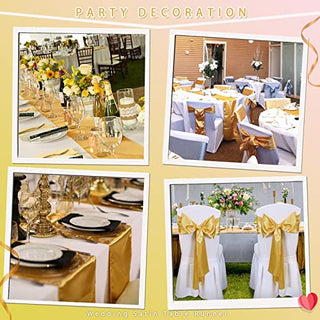 Gold table runners