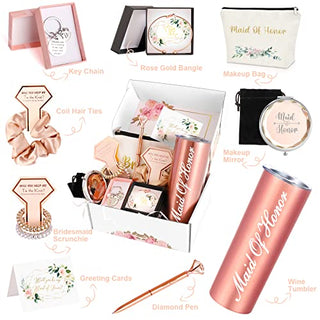 Homabachyco Maid of Honor Gifts - Will You be My Maid of Honor Gift Box - Maid of Honor Proposal Box for Bridal Party, Wedding or Bachelorette Party
