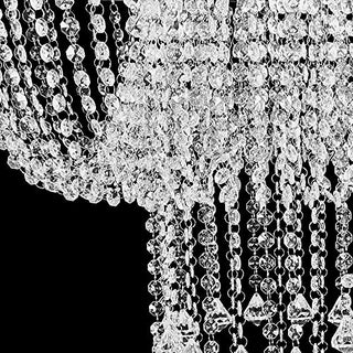 Hanging Crystal Cake Stand Romantic Acrylic Garland Suspended Cake Stand Chandelier Hanging Cake Rack Cake Swing Stand Dessert Display Stands for Tea Party Wedding and Birthday (Crystal)