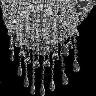 Hanging Crystal Cake Stand Romantic Acrylic Garland Suspended Cake Stand Chandelier Hanging Cake Rack Cake Swing Stand Dessert Display Stands for Tea Party Wedding and Birthday (Crystal)