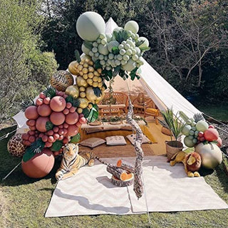 Light Brown Coffee with Sage Green Balloon Arch Kit for Party Birthday Wedding Engagement Anniversary Christmas Festival Picnic or Any Friends & Family Party Decorations