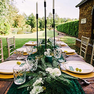 SoarDream Wedding Decorations 29x 120 inch Green Table Runner Cotton Table Runner Emerald Velvet Fabric Table Overlay Wedding Table Runners for Wedding Banquet Decoration