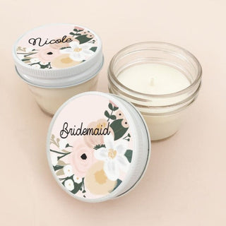 Floral Bridal Party Candle