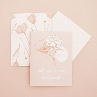 Floral Bridesmaid Proposal Card