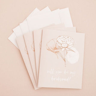 Floral Bridesmaid Proposal Card