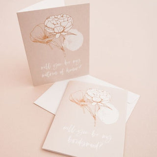Floral Bridesmaid Proposal Card