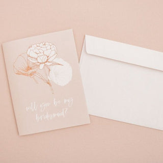 Floral Bridesmaid Proposal Card