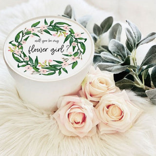 Flower Wreath Round Bridesmaid Proposal Box