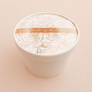 Metallic Round Bridesmaid Proposal Box