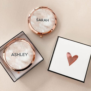 Personalized Marble Mirror Compact