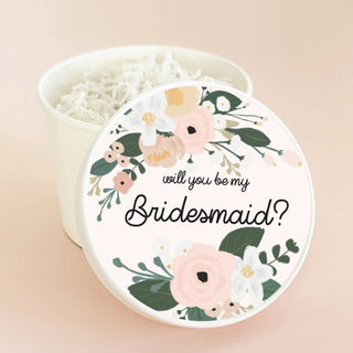 Floral Round Bridesmaid Proposal Box