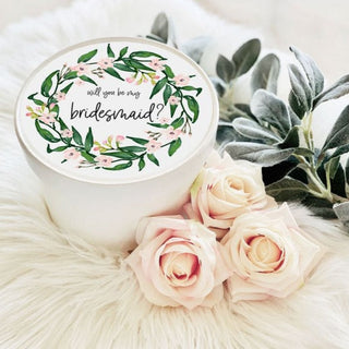Flower Wreath Round Bridesmaid Proposal Box