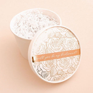 Metallic Round Bridesmaid Proposal Box